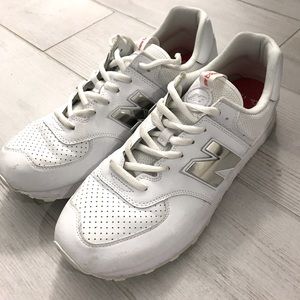New Balance 574 white/chrome Size: 14